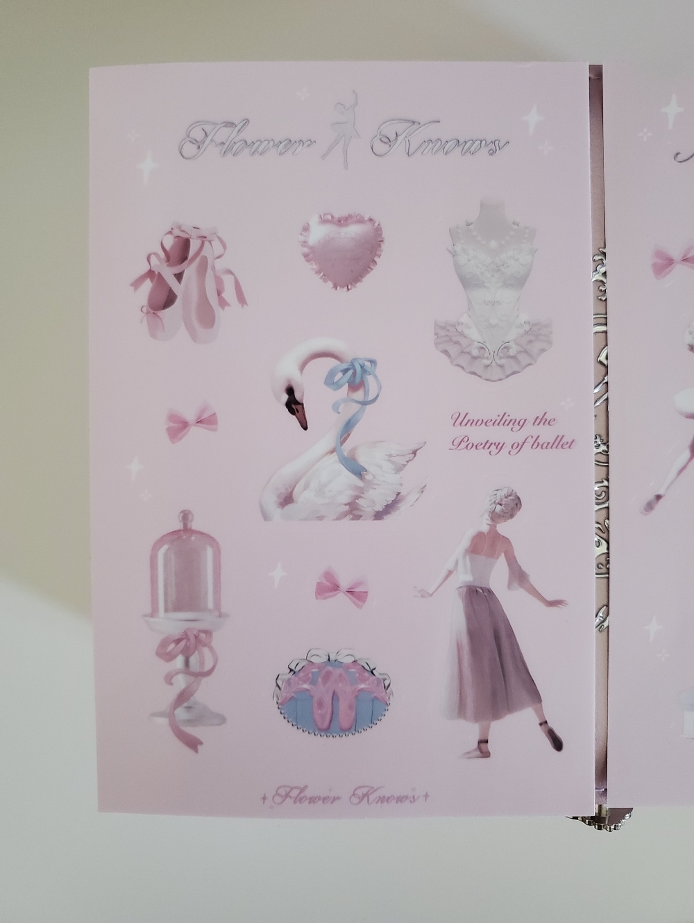 Flower Knows Swan Ballet Sticker Set
